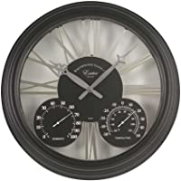 Los mejores  - Smart Garden Products 5061001 Reloj Exeter + termómetro- Negro- 38.5x38.5x5 cm